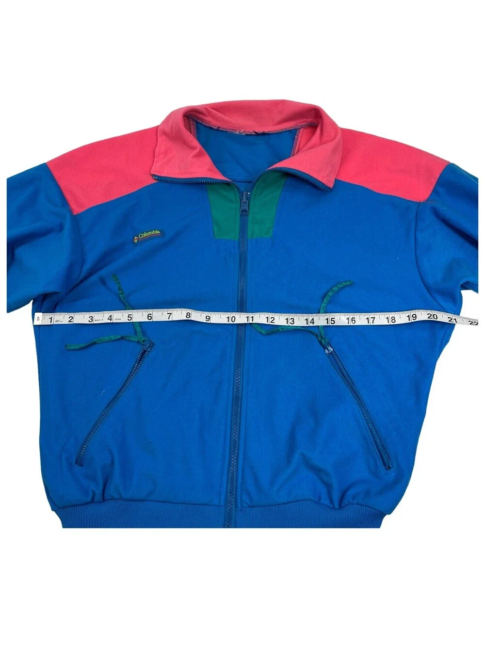 Vintage Columbia Multicolor Fleece Full Zip Jacket Women Size Small